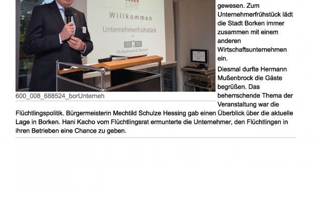 20151029 BZ Unternehmerfruehstueck in der Steuerberaterkanzlei Mussenbrock und Partner2